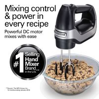 Hamilton Beach - Professional 7-Speed Hand Mixer - Matte Black - Angle