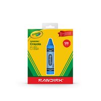 SanDisk - 128GB Crayola USB-C Flash Drive, Cerulean - Blue - Angle