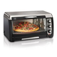 Hamilton Beach - 6 Slice Capacity Toaster Oven - Black - Angle