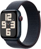 Apple Watch SE 2nd Generation (GPS+Cellular) 44mm Aluminum Case with Ink Sport Loop - Midnight - ... - Angle