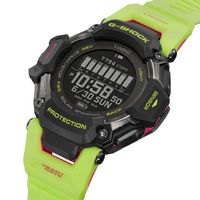 Casio - G-Shock Move 52mm Heart Rate + GPS Solar Assist Resin Strap Smartwatch - Yellow - Angle