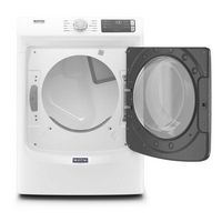 Maytag - 7.3 Cu. Ft. Stackable Electric Dryer with Extra Power Button - White - Angle