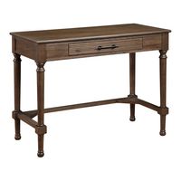 OSP Home Furnishings - Marna Writing Desk with Drawer in Black - Brown Oak - Angle