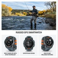Garmin - Instinct 3 Solar GPS Smartwatch 45 mm Fiber-reinforced Polymer - Twilight with Twilight ... - Angle