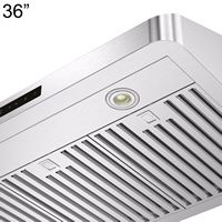 Windster Hoods - 36 inches - Externally Vented - Under cabinet Range Hood - Stainless Steel - Angle