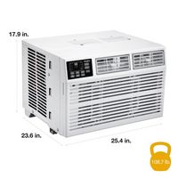 Whirlpool - 1,000 Sq. Ft. 18,000 BTU 230V Window Mounted Air Conditioner with Supplemental Heat -... - Angle
