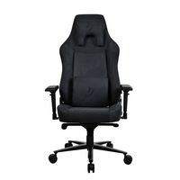 Arozzi - Vernazza Series Top-Tier Premium XL Supersoft Upholstery Fabric Gaming Chair - Pure Black - Angle