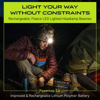 Panther Vision - POWERCAP 3.0 70 Lumen Rechargeable LED Beanie Headlamp - Blaze Orange - Angle