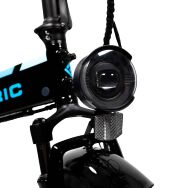 Elite Headlight Powered by eBike Battery & Compatible with All Lectric eBikes - Black - Angle