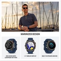 Garmin - quatix 8 AMOLED Marine GPS Smartwatch 47mm Fiber-reinforced polymer - Titanium - (2025) - Angle