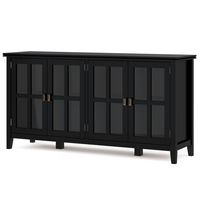 Simpli Home - Artisan Wide 4 Door Storage Cabinet - Black - Angle