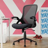 Click365 - Flip Mid-Back Mesh Office Chair - Black - Angle