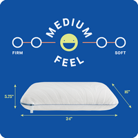 Sealy - Dreamlife™ Memory Foam Pillow, Standard - White - Angle