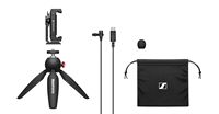 Sennheiser - XS Lav USB-C Mobile Kit Omnidirectional Clip-on Microphone with Smartphone Clamp & M... - Angle