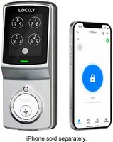 Lockly - Model 7S Deadbolt Smart Lock with Touchscreen/Key Access/Auto Lock/Bluetooth App Control... - Angle