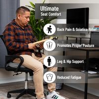 Mind Reader - Office Chair Cushion, Ergonomic, Orthopedic, Portable, Car, Memory Foam, 17.5