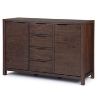 Simpli Home - Hollander Sideboard Buffet - Warm Walnut Brown - Angle