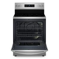 Whirlpool - 5.3 Cu. Ft. Freestanding Single Electric Range with Steam Air Fry and Air Baking - St... - Angle