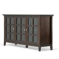 Simpli Home - Acadian Wide Storage Cabinet - Brunette Brown - Angle