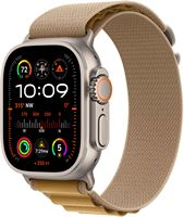 Apple Watch Ultra 2 (GPS+Cellular) 49mm Titanium Case with Tan Alpine Loop - Small - Natural (AT&T) - Angle