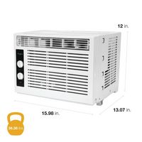 Whirlpool - 150 Sq. Ft 5,000 BTU 115V Window-Mounted Air Conditioner - White - Angle