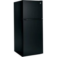 GE - 11.6 Cu. Ft. Top-Freezer Refrigerator - Black - Angle