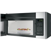 GE - 1.6 Cu. Ft. Over-the-Range Microwave - Stainless Steel - Angle