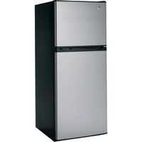 GE - 11.6 Cu. Ft. Top-Freezer Refrigerator with ENERGY STAR Certification - Stainless Steel - Angle