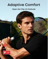 Soundcore - by Anker AeroClip Open-Ear Clip-On Earbud Headphones - Black - Angle