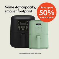 Bella - Fits-anywhere Kitchenware: 4-qt. Slim Air Fryer - Seaglass - Angle