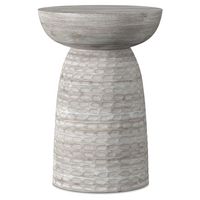 Simpli Home - Boyd Wooden Accent Table - White Wash - Angle