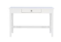 Linon Home Décor - Delevan Solid Wood Laptop Desk With Drawer - Antique White - Angle