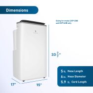 Friedrich - 13000 BTU (8000 DOE) 700 Sq. Ft Portable Air Conditioner Cool Only Wifi Enabled - White - Angle