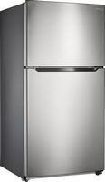 Insignia™ - 21 Cu. Ft. Top-Freezer Refrigerator - Stainless Steel Look - Angle