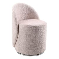 OSP Home Furnishings - Lystra Swivel Vanity Chair - Dusty Rose - Angle