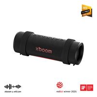 LG - xboom Grab Portable Bluetooth Speaker - Black - Angle