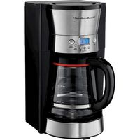 Hamilton Beach - 12-Cup Coffeemaker - Black/Silver - Angle