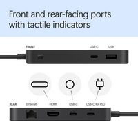 Microsoft - Surface USB4 Dock - Black - Angle