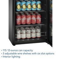 Insignia™ - 115-Can Beverage Cooler - Stainless Steel - Angle