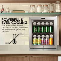 Whynter - 62-Can Beverage Refrigerator With Lock - Silver - Angle