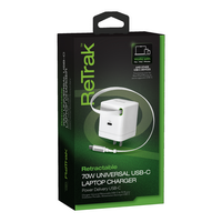 ReTrak - 70W USB-C Wall Charger - White - Angle