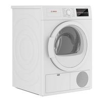 Bosch - 300 Series 4 Cu. Ft. Stackable Electric Dryer with Ventless Condensation Drying - White - Angle