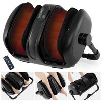 Costway - Foot & Calf Massager Vibration Compression Electric Leg Massager Machine with Heat Blac... - Angle