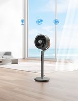 Dreo - Pedestal Fan with Remote, 120° + 105°Smart Oscillating Floor Fans with Wi-Fi/Voice Control... - Angle