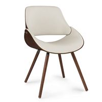 Simpli Home - Malden Bentwood Dining Chair with Wood Back - Cream - Angle