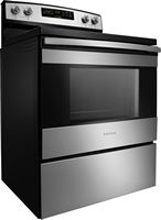 Amana - 4.8 Cu. Ft. Freestanding Electric Range - Stainless steel - Angle