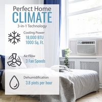 Keystone - 1000 Sq. Ft 18,000 BTU 230V Window Air Conditioner R32 - White - Angle