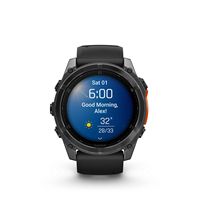 Garmin - fēnix 8 AMOLED  GPS Smartwatch 51mm Fiber-reinforced polymer - Slate Gray - Angle