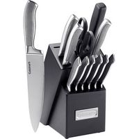 Cuisinart - Graphix Collection 13-Piece Knife Set - Silver/Black - Angle