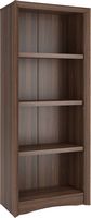 CorLiving - Quadra Collection 4 Shelf Floor-Standing Bookcase - Walnut - Angle